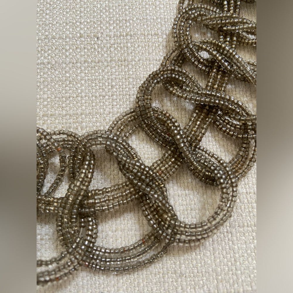 BEADED Statement Necklace in Gold Chain